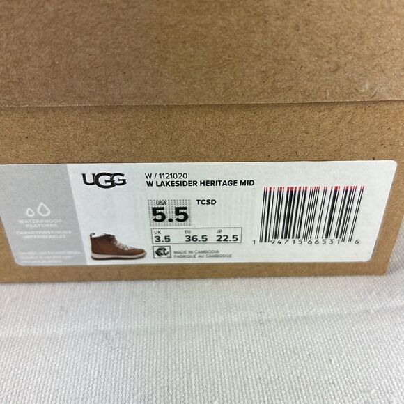UGG Lakesider Heritage Mid Thunder Cloud Suede Boots size 5.5 - Picture 7 of 7